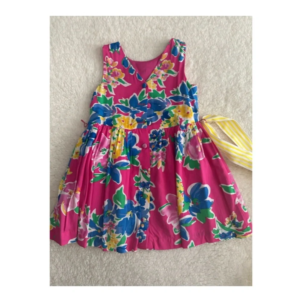 Ralph Lauren Polo Dress Size 12M baby Girl's Floral Spring Summer  Sleeveless